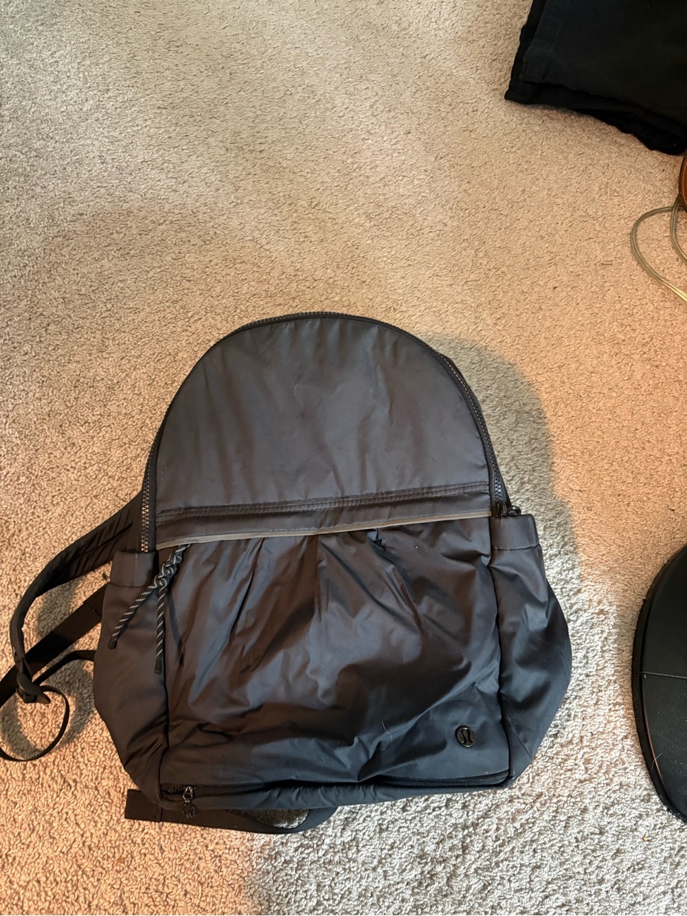 Black Nylon Lululemon Backpack